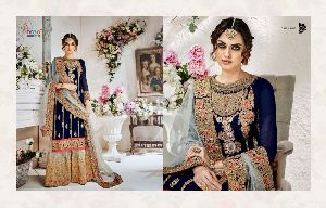 faux georgette fabric,Embroidery workSalwar Kameez Suits Dress Material