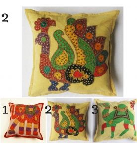 Animal bird patchwork embroidered Cushion Cover