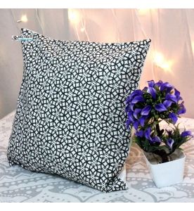 black and white geometric Decorative Pillow