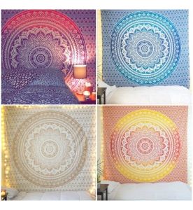 Floral ombre wall tapestry