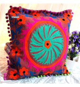 Multicolor Suzani Decorative Pillow