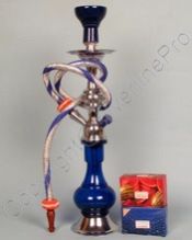 Brass Hand Painted Hookah, Size : 15 Inches / 38 Centimeter