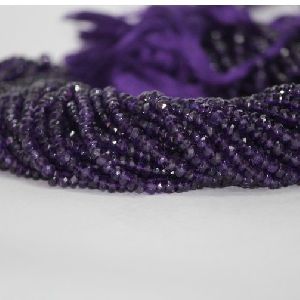 Natural African Amethyst Faceted Rondelle Beads 4mm