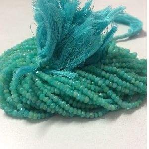 Natural Amazonite Faceted Rondelle Beads 4mm