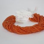 Natural Carnelian Faceted Rondelle Beads 4mm