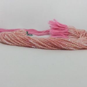 Natural Pink Opal Shaded Faceted Beads 2mm