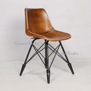 Industrial Leather Dinning Chair