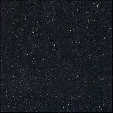 Semi Polished Black Galaxy Granite Slab