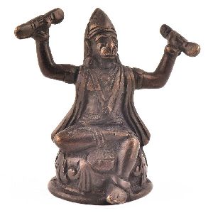 Brass Hanuman Singing Bhajans Of His Lord Statue