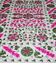 Cotton Double Suzani Embroidered Bed Covers