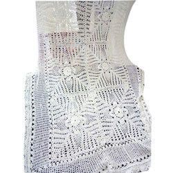 White Crochet Table Cloth