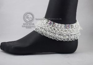 Heavy silver Anklets
