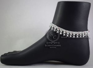 Khushboo Silver Designer Anklets