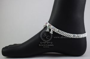 Nagma Silver Anklets