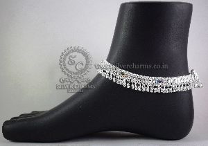 Silver Nagma Anklets