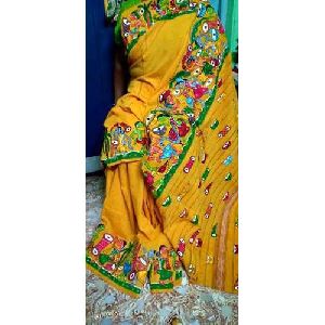 Hand Painted Khesh Saree