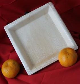 4 Inch Areca Leaf Square Plate