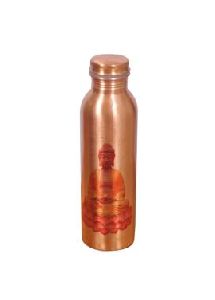Buddha Printed Copper Bottle