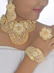 Bridal American Diamond Jewellery Set