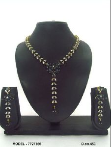 Cubic Zirconia American Diamond Necklace Set