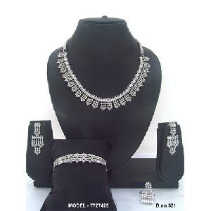 Daily Wear American Diamond Jewellery Set