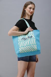 Embroidery Cotton Canvas Shopper Bag