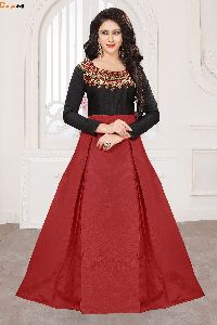 Designer Black & Red Gown
