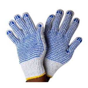 Men PVC Dotted Hand Gloves