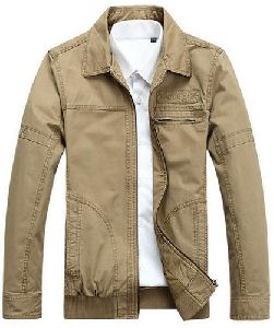 Plain Brown Cotton Jacket