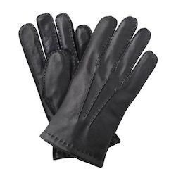 Black Leather Hand Gloves