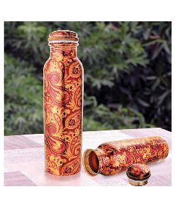 Copper New Flower Design Printed Bottle