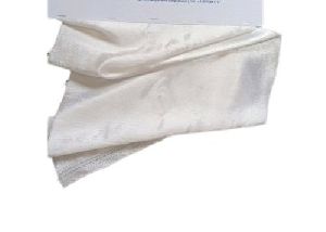 Plain White Silk Viscose Fabric