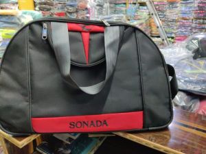 Black & Red Travel Bag, Style : Duffle