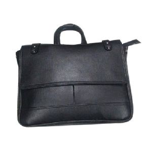 Plain Black Leather Bag