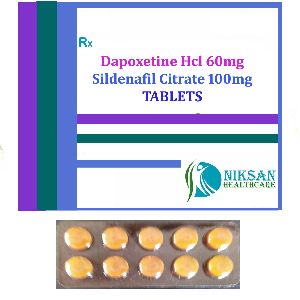 SILDENAFIL CITRATE 100MG DAPOXETINE HCL 60MG TABLETS