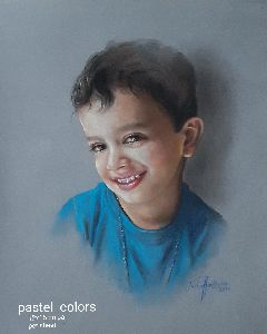 boy pastel portrait painting