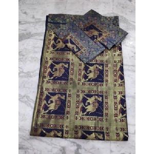 Printed Embroidered Silk Bed Sheet