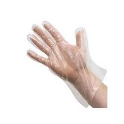 Unisex White Disposable Plastic Gloves