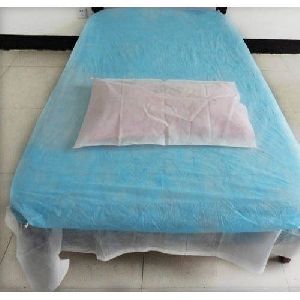 Blue Single Non Woven Bedsheets