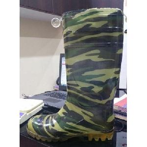 Leather Military Gumboot