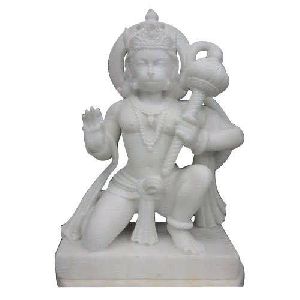 White Marble Hanuman Statue