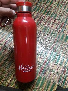 Red bottle with personalised branding