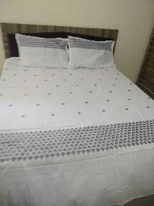 Embroidered designer bedsheet
