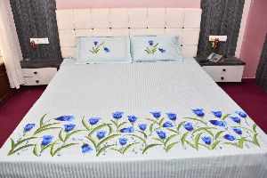 Hand painted 100% cotton king size bedsheet