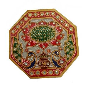 Decorative Marble Pooja Chowki