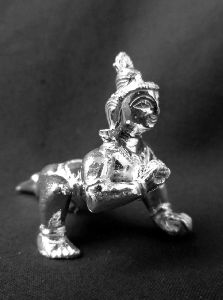 Silver Bal Krishna Idol
