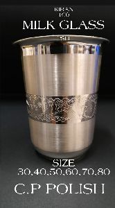 Silver CP Polish Milk Glass