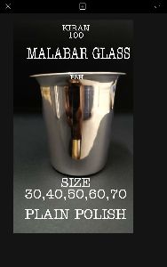 Silver Plain Polish Malabar Glass