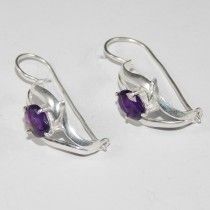 Purple Amethyst Gemstone earring