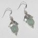 SILVER AQUA CHALCEDONY GEMSTONE EARRING